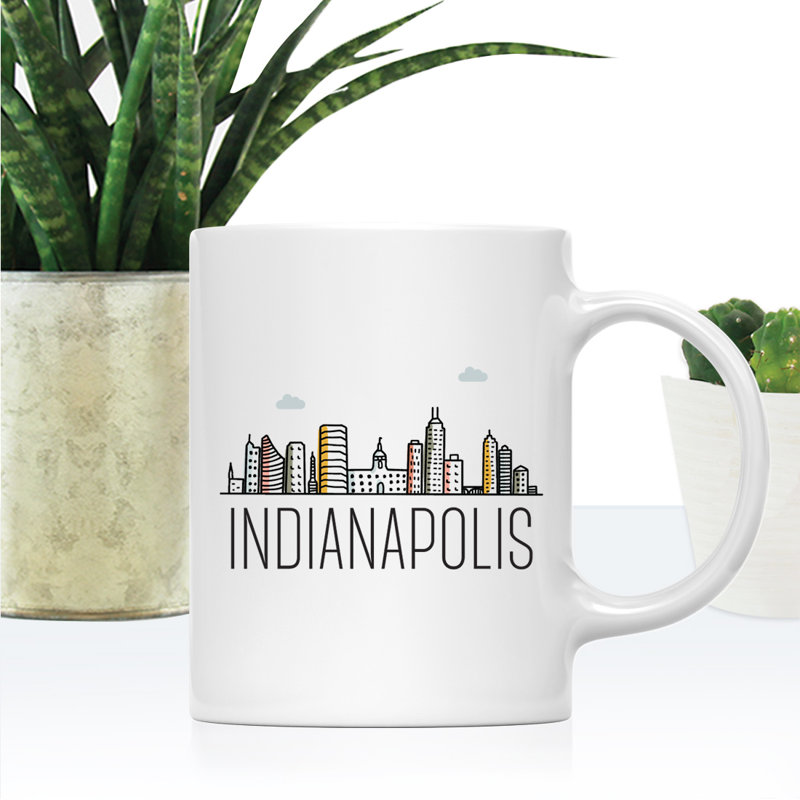 Tasse à café Colorful City Skyline, Indianapolis