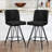 Princeton 26” Modern Swivel Faux Leather Upholatered Counter Stool with Metal Frame-818628990-845495543