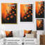 «Burning Wildflowers In Orange Expressionism I» - Art mural fleurs sauvages-874063966-874063967-874063973