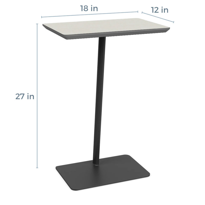 Pieds de table Darsey, Gris anthracite, Sergé blanc
