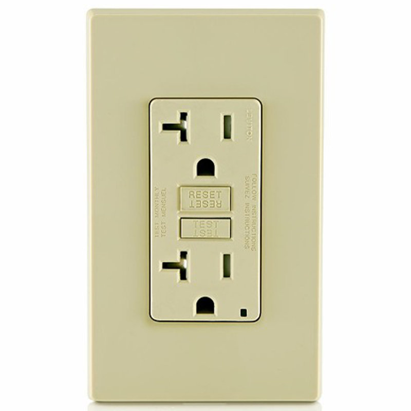Leviton SmartlockPro 20 Amp 125 Volt Duplex Ivory GFCI Outlet 5-20R 1 Pack