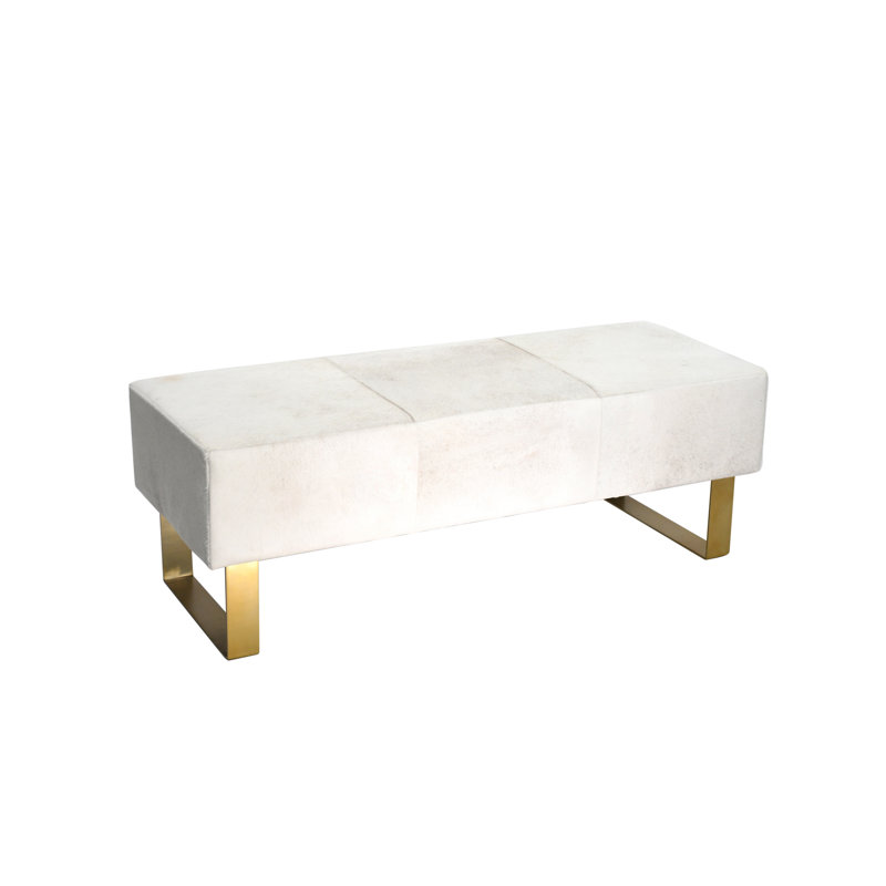 Banc de rangement Modern, Gris / or