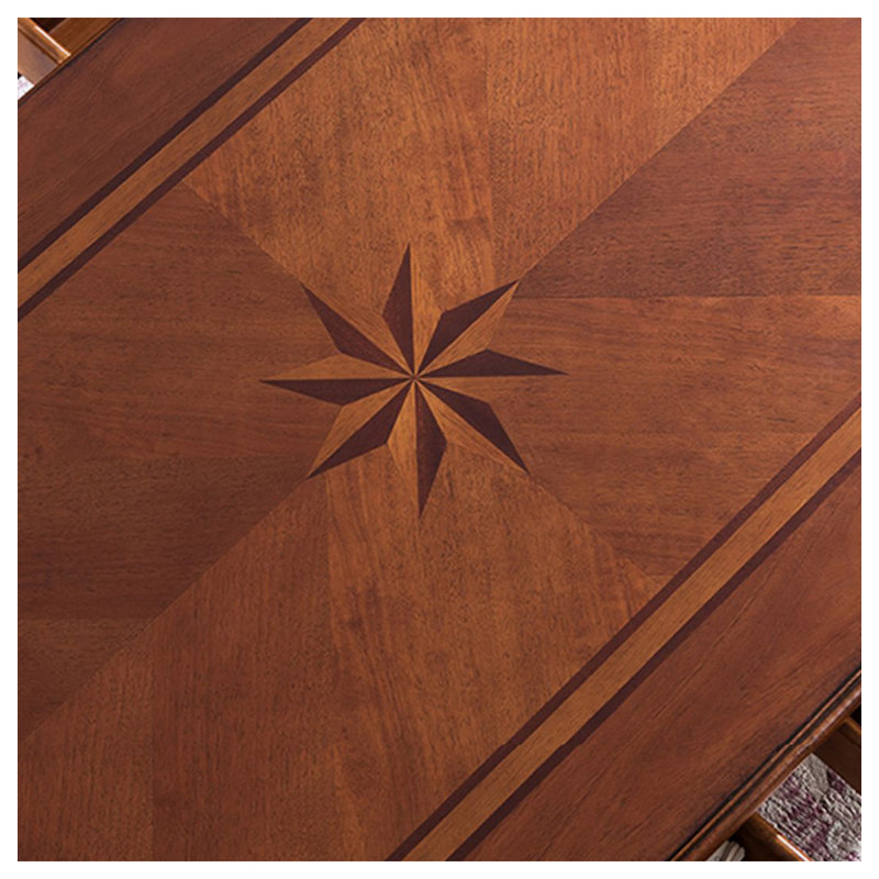 Table basse rectangulaire tout en bois massif, H 20,47 po x L 55,12 po x l 31,5 po