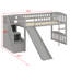 Lit mezzanine avec escalier et glissade-1370043937