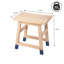 Tabouret d'appoint en bois massif de 18 po fabriqué à la main Finesse-280229470