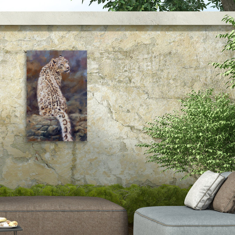 Toile d'extérieur David Stribble Snow Leopard 2, H 12 po x l 19 po