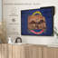 «State Map Over North Dakota Flag Wall Art»-327542901