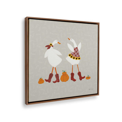 «Ducks in the Pumpkin Patch VII» par Yvette St. Amant, reproduction d'art sur toile