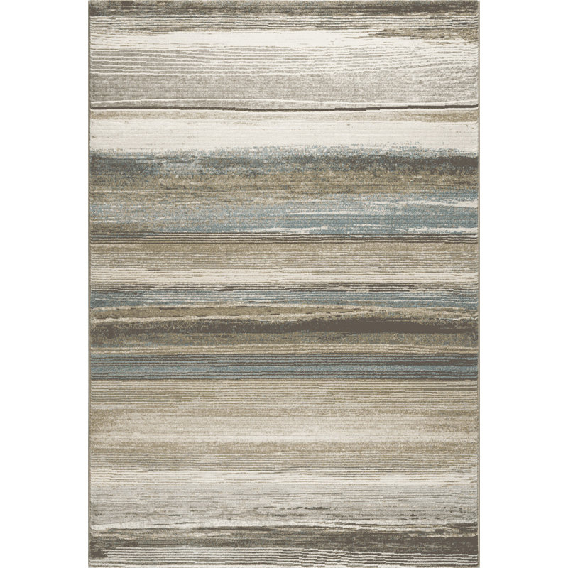Striped Area Rug, Rectangle 80 x 150 cm