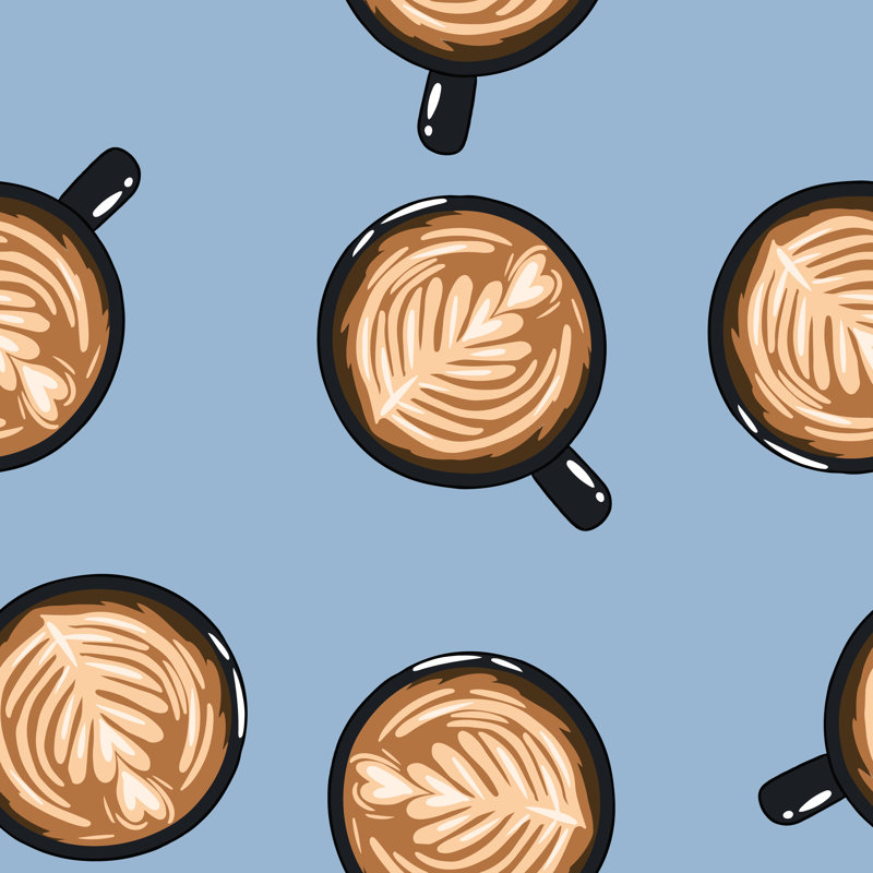 Cups Of Coffee - Wrapped Canvas Print, 30cm H x 30cm W x 3.8cm D