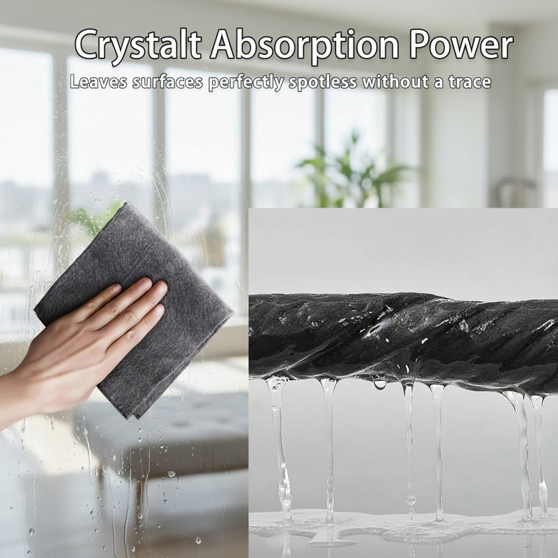 Thickened Cleaning Cloth, 10 Pcs Microfiber Streak Free Cleaning Cloths Reuseable Magic Cleaning Wipes for Windows Glass
