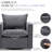 Hendina Upholstered Swivel Armchair-305298277