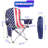 2-Pack of Camping Chairs With Built-in Mini Ice Cooler, Storage Pocket, Cup Holder, Carry Bag Perfect For Camping, Tailgating, Fishing, Beach, And Lawn-1423552998
