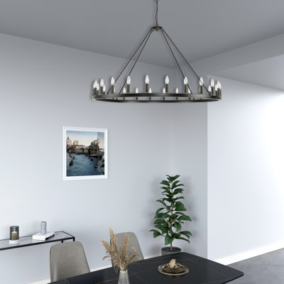 Fhionn 24 - Light Wagon Wheel Chandelier
