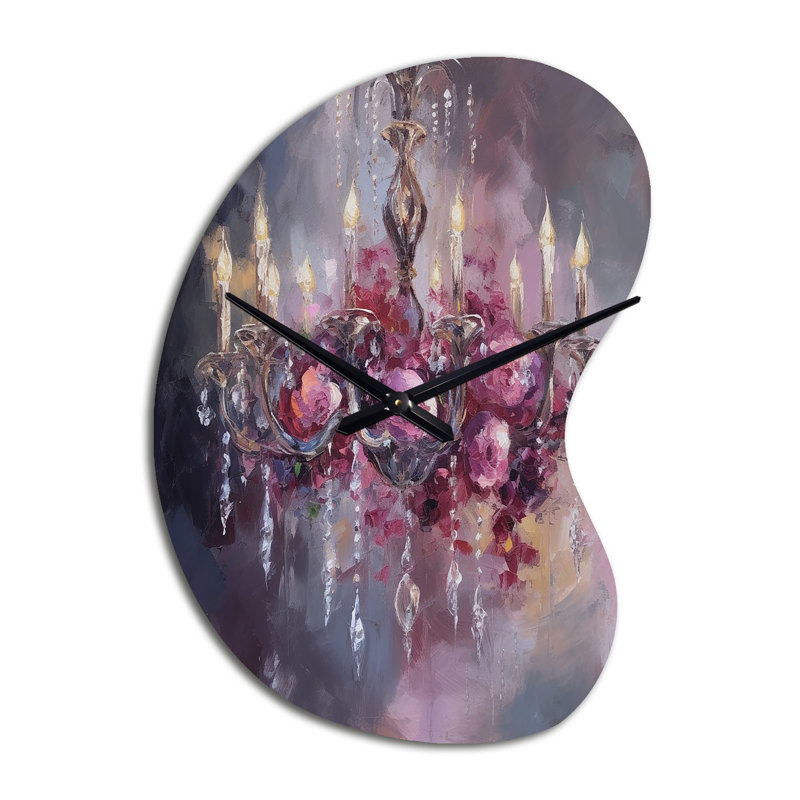 Horloge murale Vefa Elegant Floral I - asymétrique, Petit