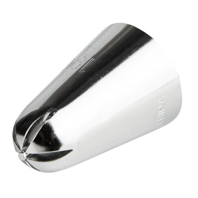 Restaurantware-Pastry Tek Piping Tip, 1 Reusable Drop Flower Icing Tip - #180, Dent-Resistant, Stainless Steel Pastry Tip, Dishwasher-Safe, Decorate Cupcakes, Cakes, or Cookies
