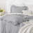 Andency Oversized King Ruffle Comforter Set 120x120, 3 Pieces Silver Gray Lightweight Fluffy Super King Bedding Set, Shabby Chic Famhouse All Season Bed Set for Girls Women-124610442-124610434