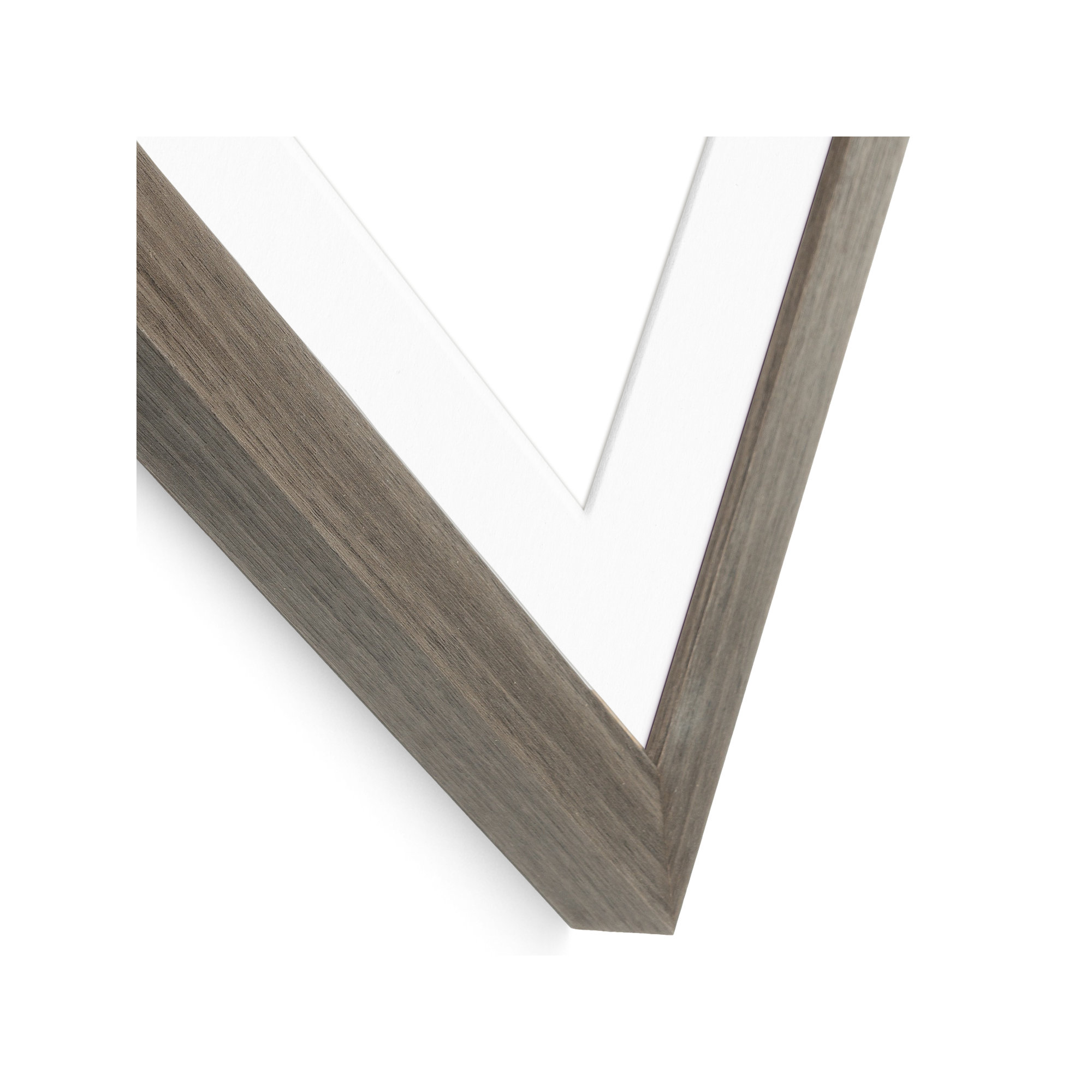 Arkhurst Wood Picture Frame with Mat, Gray, 4" x 6", 8" x 10"