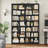 Beetner 84"H X 46"W Double Wide Standard Bookcase, 7-Tier Open Bookcase, 14-Cube Storage Shelf-1292376842-1338053993