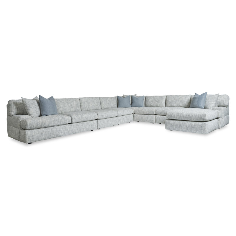 Bernhardt Serena 7 - Piece Upholstered Sectional, 30.5" H x 175" W x 143" D, Right Hand Facing
