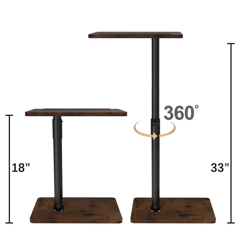 Sofa Armrest Tray Table, Brown