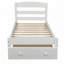 Lit plateforme simple avec rangement en bois massif Granita-507456239