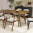 Contemporary Walnut Finish Dining Table with Solid Rubberwood Base (70")