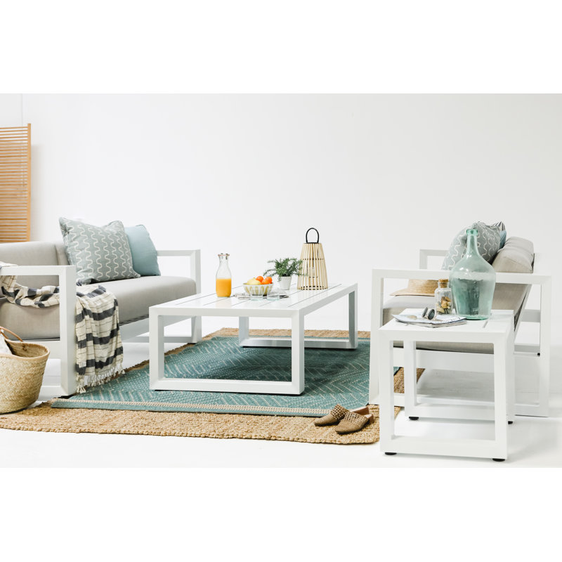 Newport Outdoor Ottoman, Canvas Skyline Sunbrella®