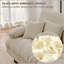Canapé-lit Cloud pour le salon, canapé 2 places en chenille avec 2 coussins lombaires et 2 coussins décoratifs, canapé rembourré à accoudoirs larges avec 2 repose-pieds, chenille-1946008506