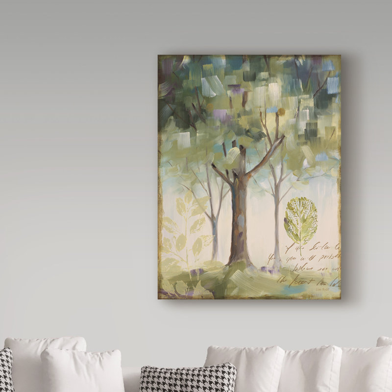 « espère et verts iii »-impression sur toile tendue, H 19 po x l 14 po x P 2 po