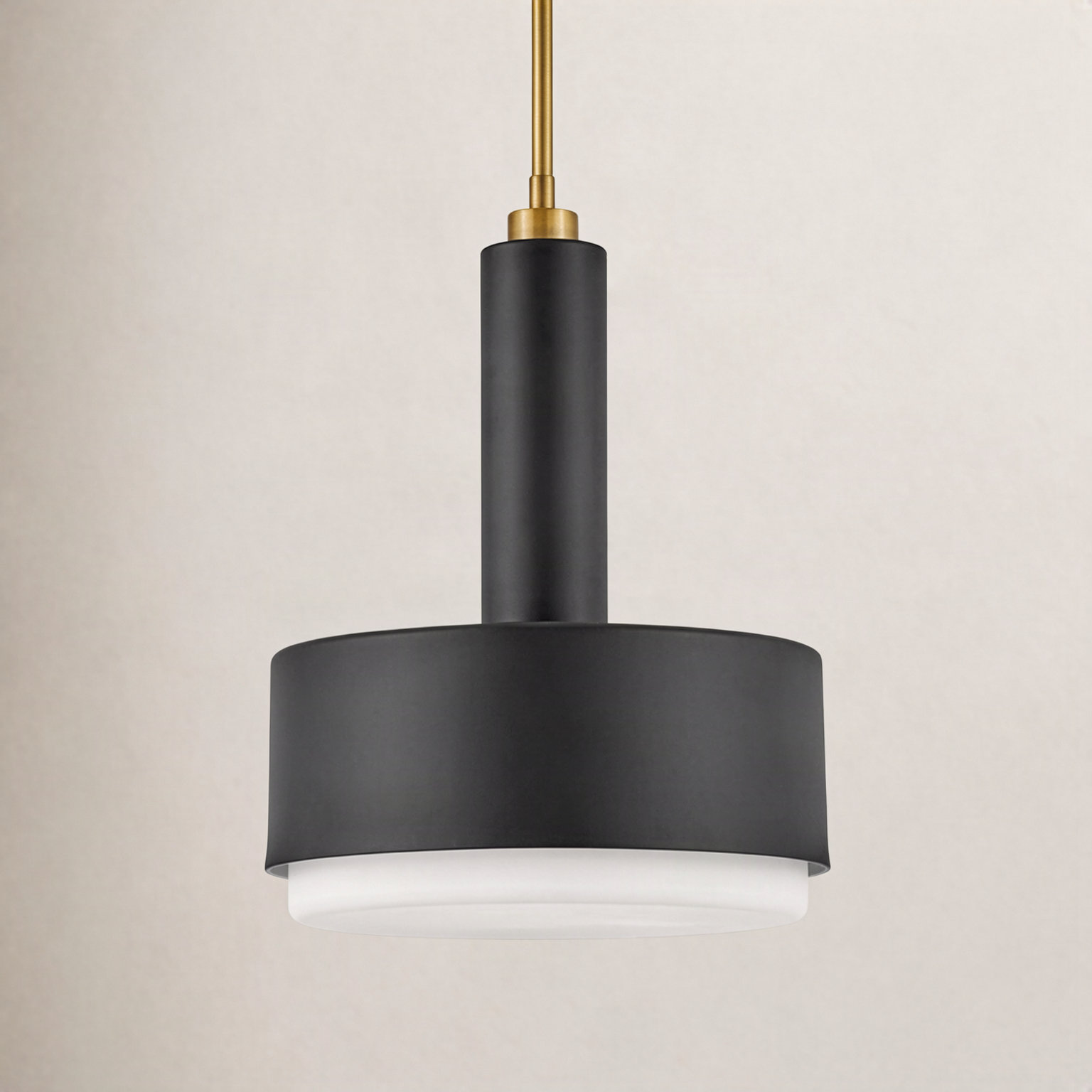 Fitzgerald 2 Light Dimmable Pendant, Black