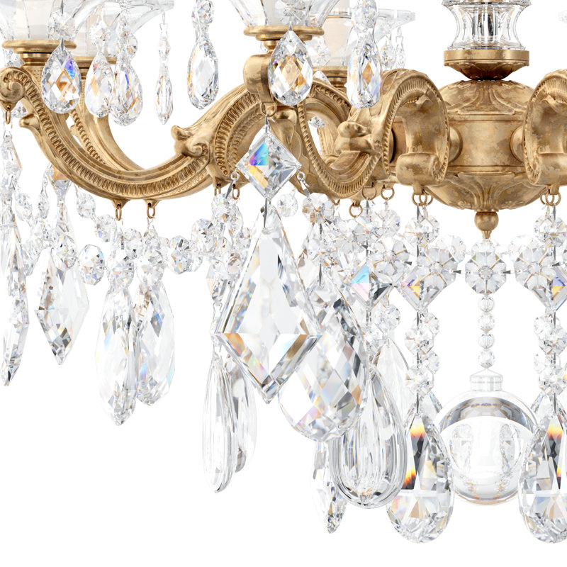 La Scala 15 - Light Chandelier, French Gold, Clear Heritage Crystal