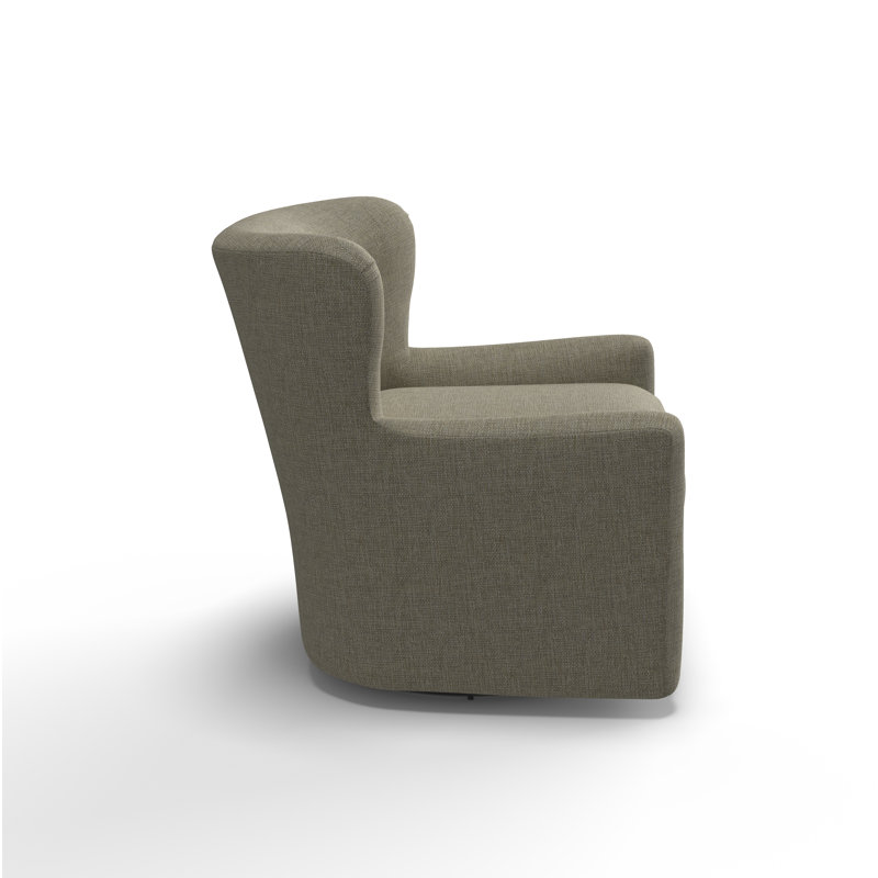 Fauteuil oscillant pivotant Bendigo, Tissage de performance brun clair