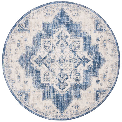 Aurelle Oriental Navy Area Rug