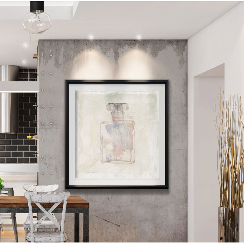 « pretty parfums ii », peinture, H 16 po x l 16 po x P 2 po, Cadre noir