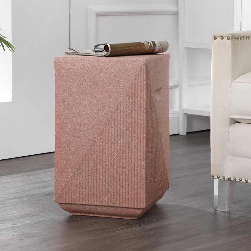 Table de bout Kenyetta Block, Terrazzo rose