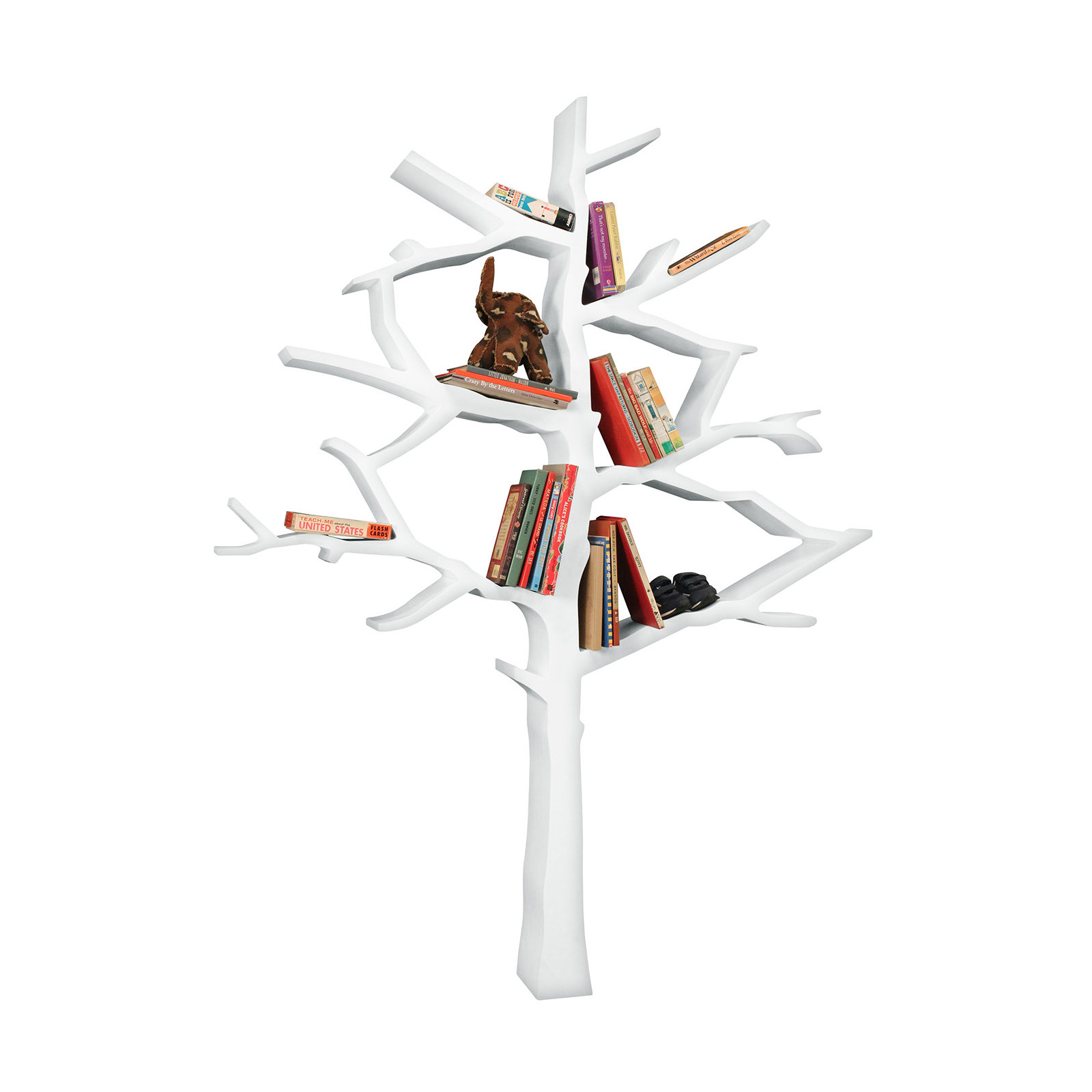 Tree 63" Bookcase, Snow