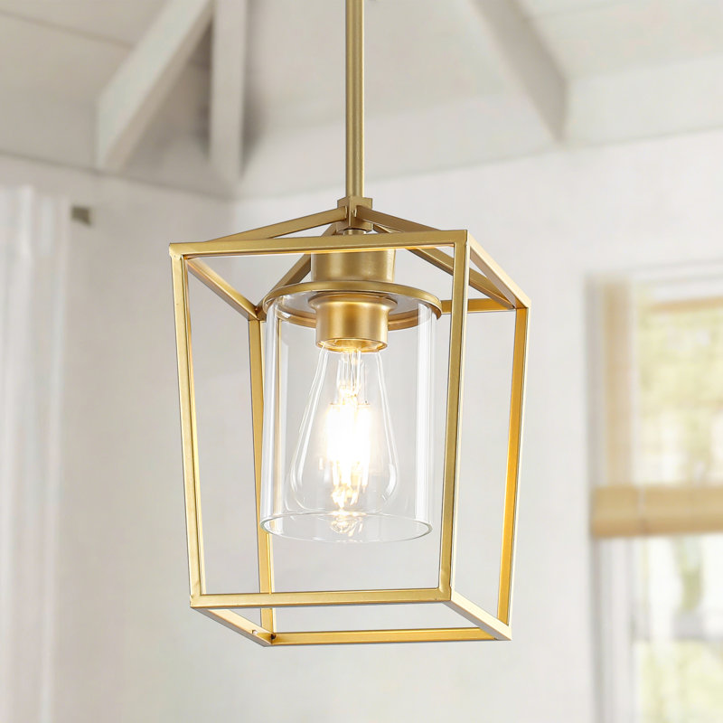 1 - Light Single Pendant Industrial Kitchen Island Lantern Chandelier