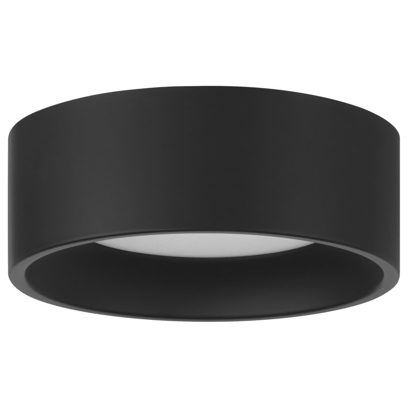 Plafonnier encastré DEL Bongo 5CCT - H 2 po - Finition noire, Black
