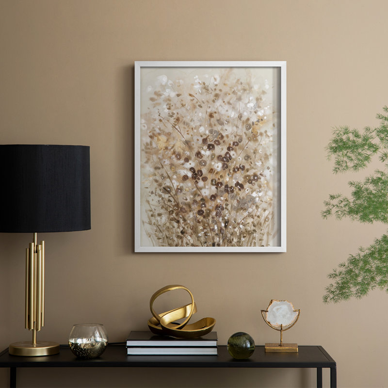 «Flourish I», reproduction encadrée - bois massif, H 30 po x l 24 po, Blanc