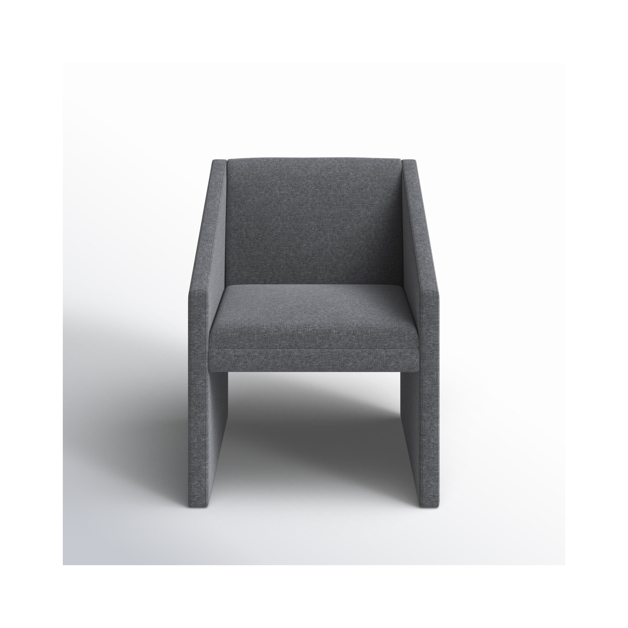 Dimeo Upholstered Armchair, Dark Gray Linen