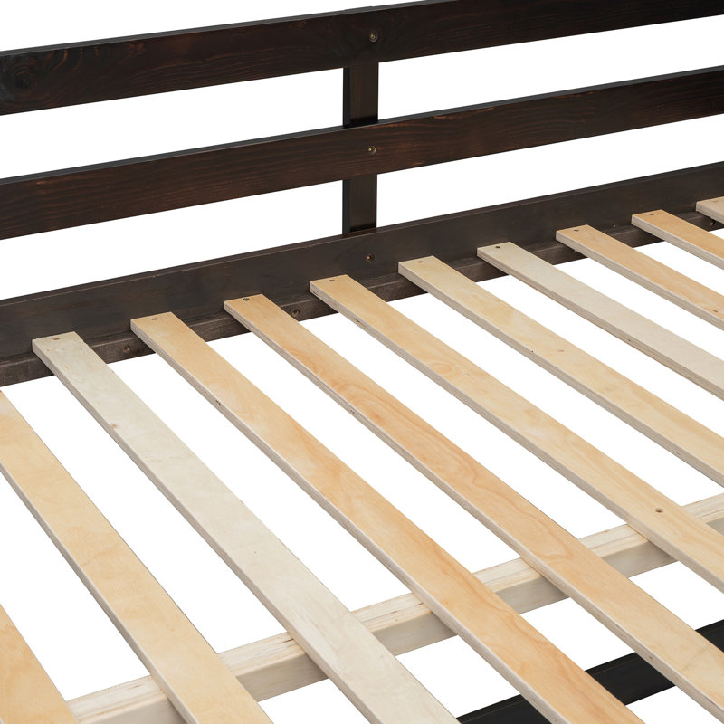 Lit double superposé double avec rangement, 4 tiroirs et 3 tablettes, fabriqué en bois de pin massif pour un cadre de chambre à coucher élégant et un espace de rangement, tablettes charmantes