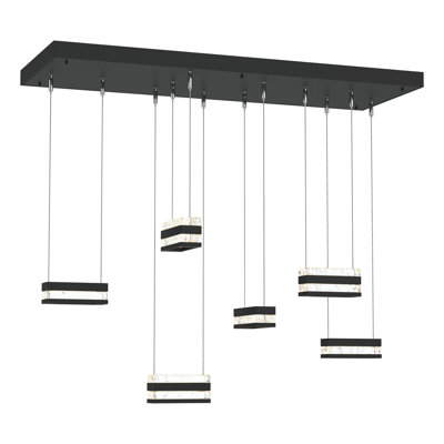 Stacks 6-Light LED Pendant - Clear Glass