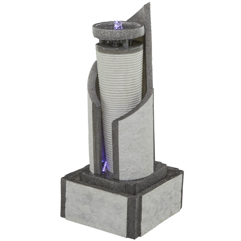Dafnoula Weather Resistant Floor Fountain with Light