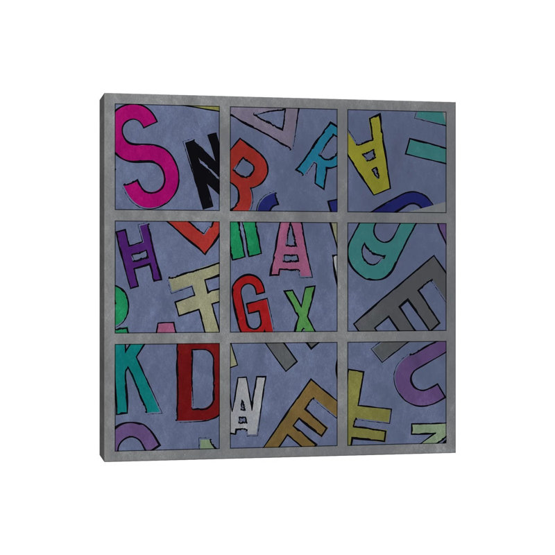 Modern Art- Scrambled 1 Piece Wrapped Canvas Wall Art, 93.98 cm H x 93.98 cm W x 1.91 cm D