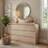 Curved Edge 47.24" Wide Natural MDF 8-Drawer Dresser with Storage-939563347