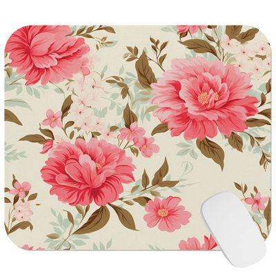 Floral Cottage Cottagecore Flowers Cottage Farmhouse Gaming Cute Office Laptop Desk Pad Gift Mat Square Rectangle Non-Slip Mousepad