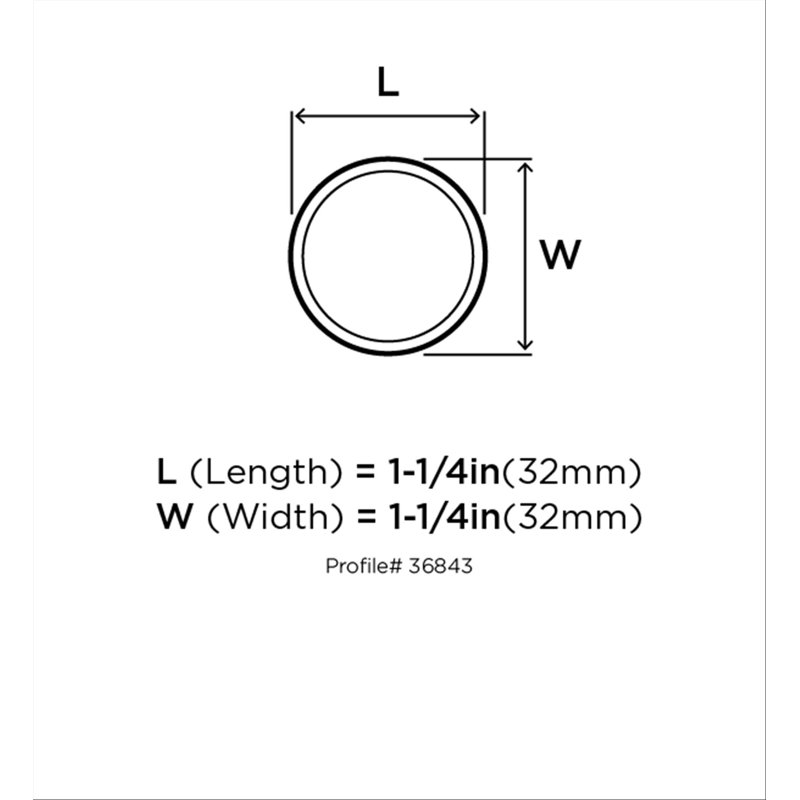 Premise 1-1/4 inch (32mm) Diameter Polished Chrome Cabinet Knob, Polished Chrome