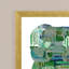 "Green Cluster of Abstract Shapes 1" Framed Print Wall Art-1083236680