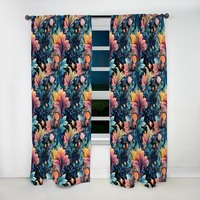 Watercolor Dreams Paisley Pattern II - Floral Curtain - Room Darkening Floral Curtain - 1 Panels